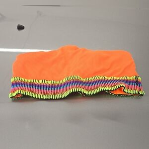 Vibrant Orange Strapless Top Sz Med